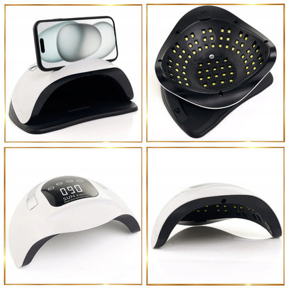 Nagų lempa hibridiniam lakui ir geliui UV SUN X16 LCD DUAL LED 320 W, naujausias modelis