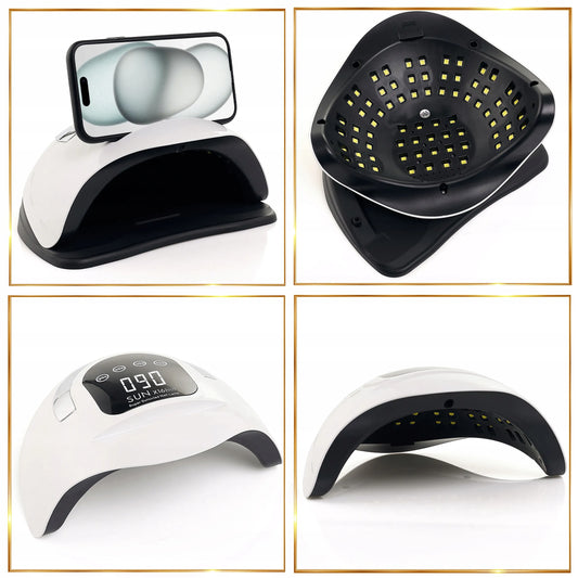 Nagų lempa hibridiniam lakui ir geliui UV SUN X16 LCD DUAL LED 320 W, naujausias modelis