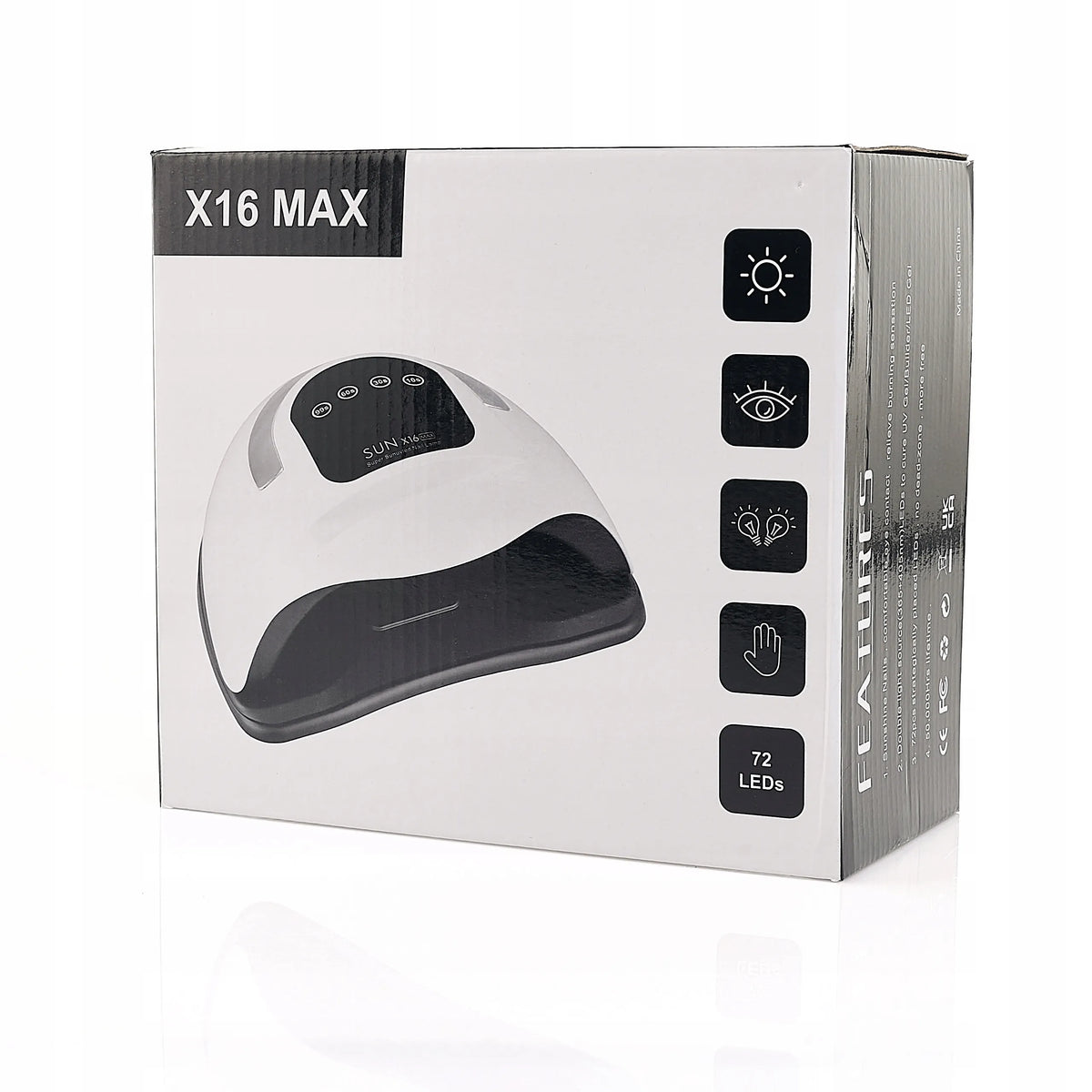 Nagų lempa hibridiniam lakui ir geliui UV SUN X16 LCD DUAL LED 320 W, naujausias modelis