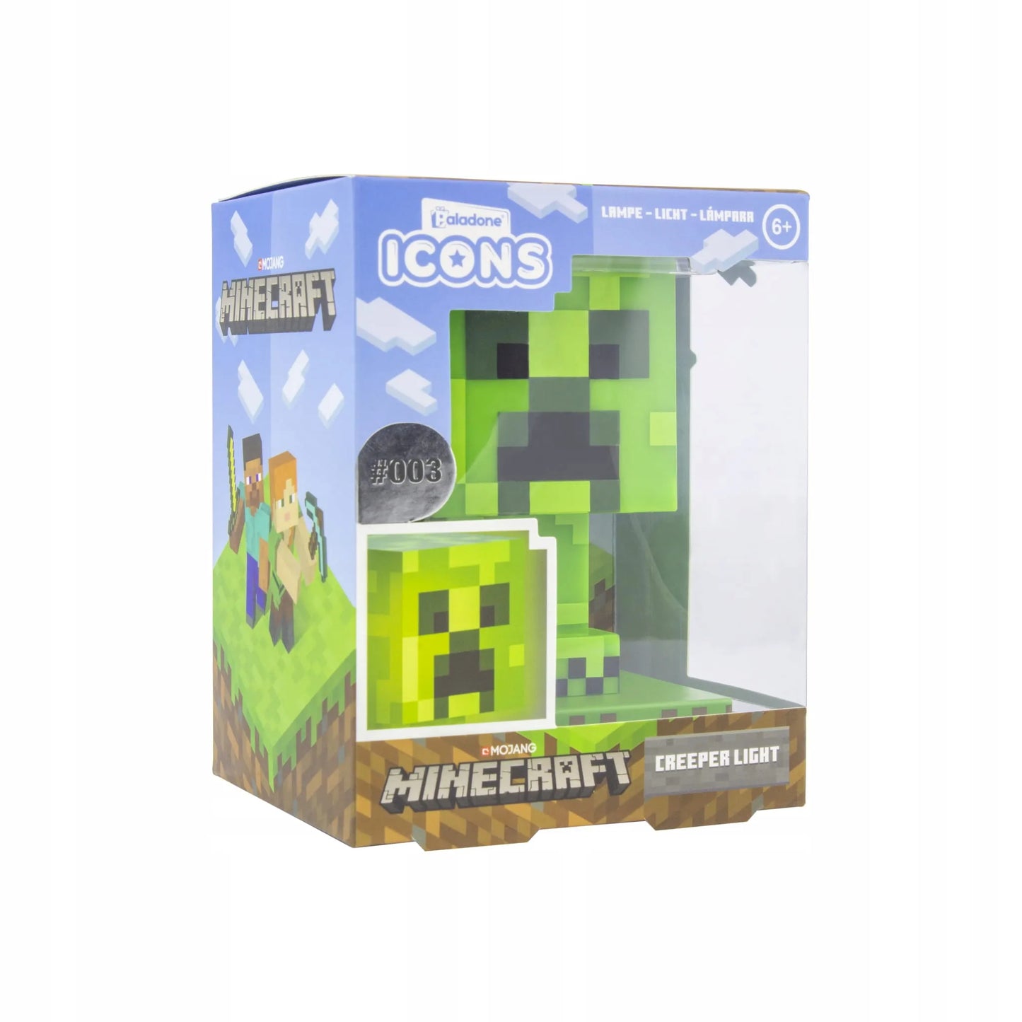 Naktinė lemputė Minecraft Creeper