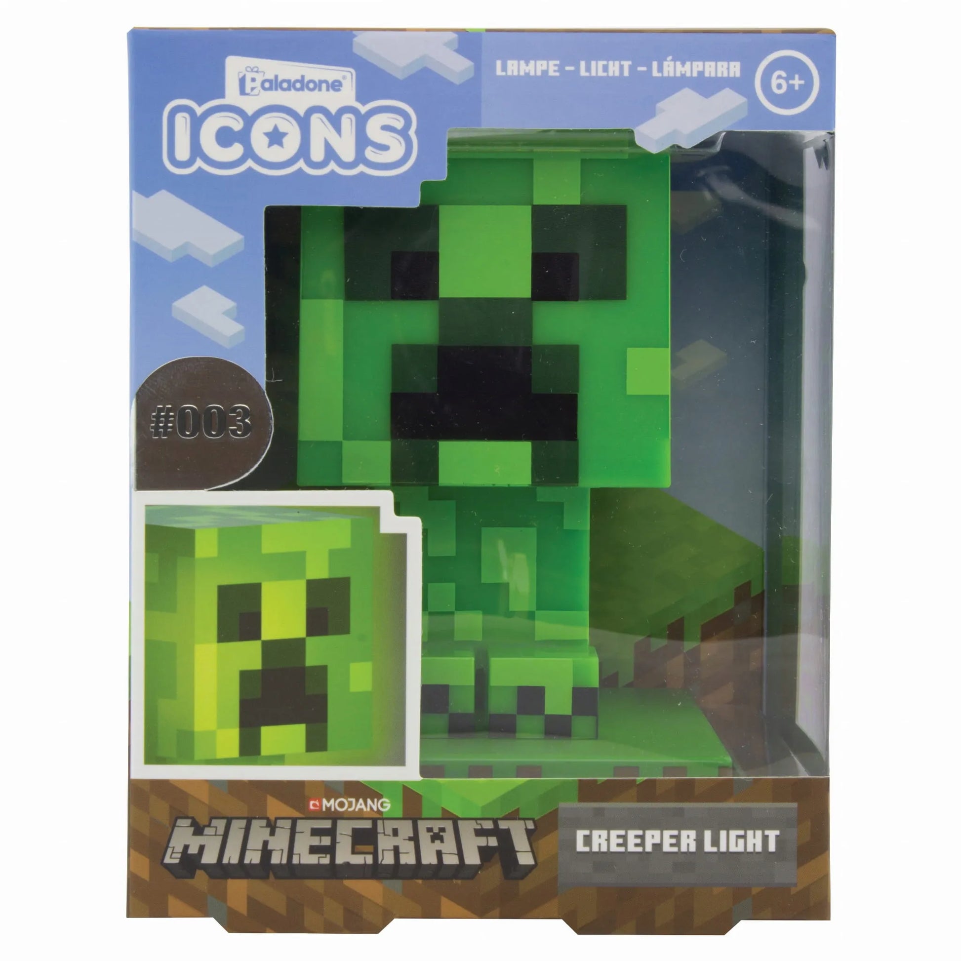 Naktinė lemputė Minecraft Creeper