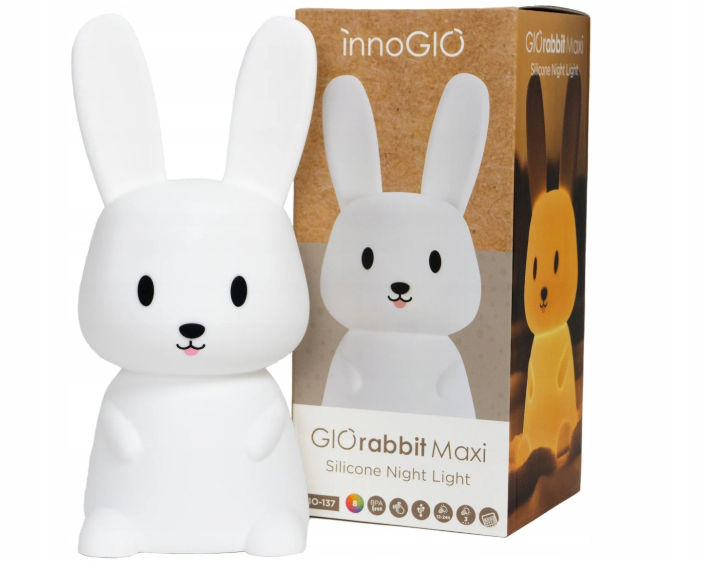 Naktinė lemputė vaikams InnoGIO Rabbit Maxi