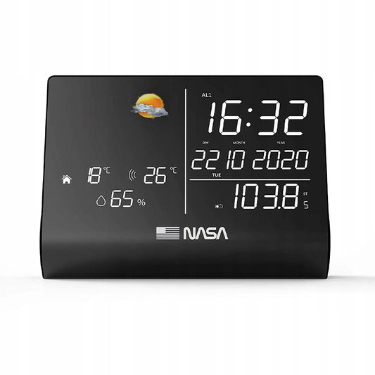 NASA meteorologinė stotelė WSP1300BK su FM radiju ir „Bluetooth“ garsiakalbiu