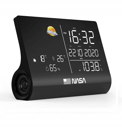 NASA meteorologinė stotelė WSP1300BK su FM radiju ir „Bluetooth“ garsiakalbiu