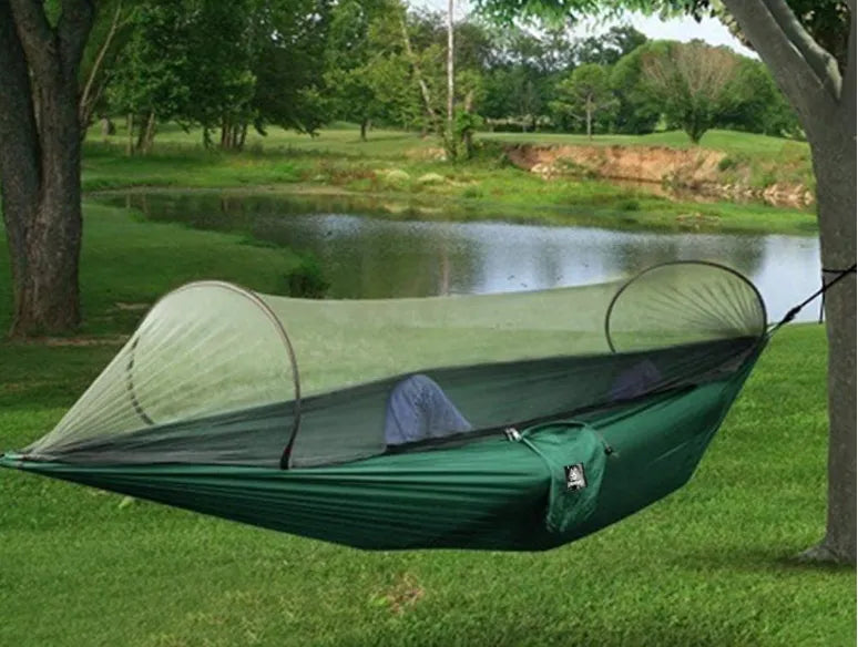 NATUREFUN hamakas be skersinio, žalias, 300 kg, 275 x 140 cm