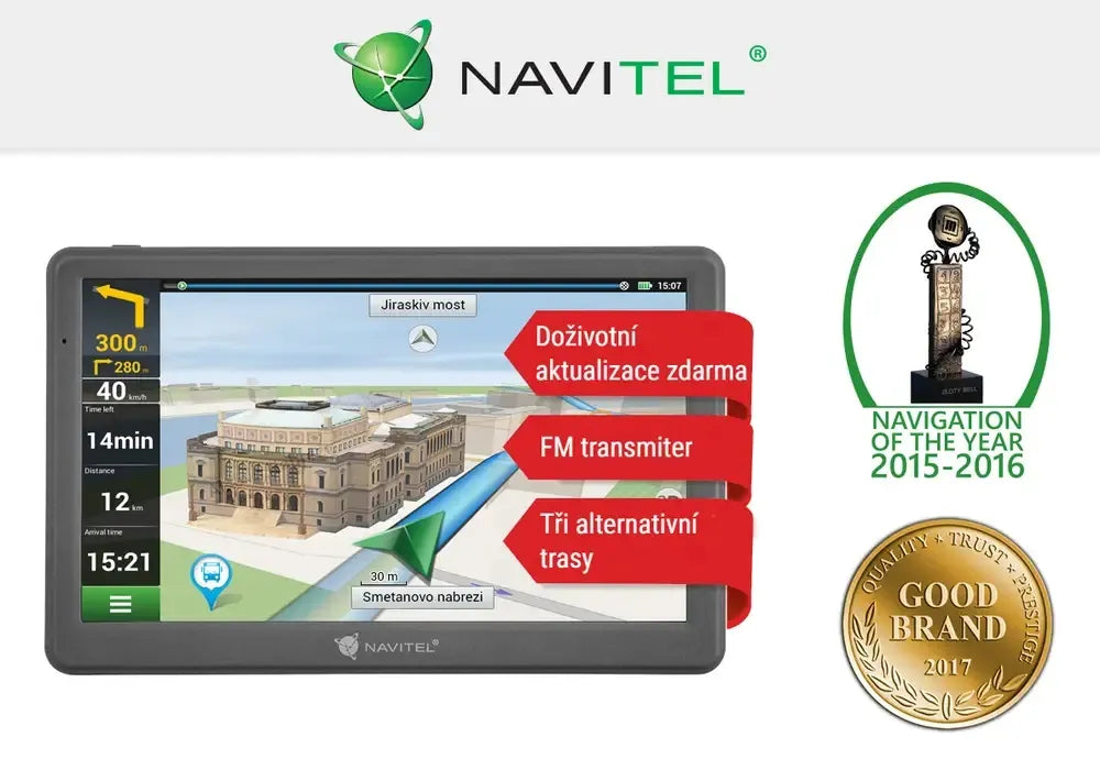 NAVITEL MS700 / E700 7 colių GPS navigacija su Europos žemėlapiais, fotoradarais ir sunkvežimių maršrutais