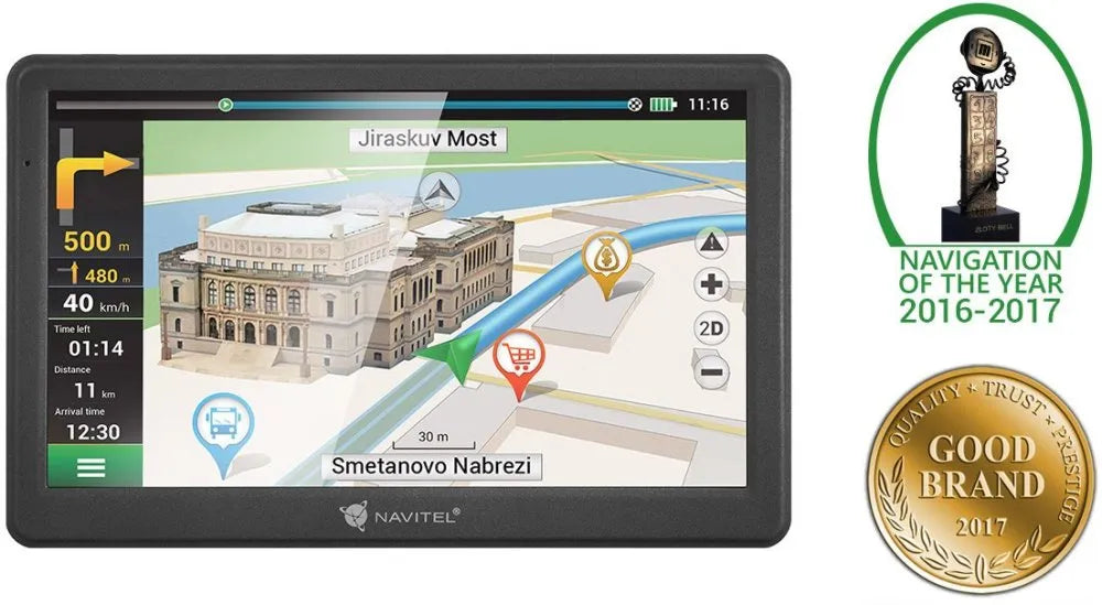 NAVITEL MS700 / E700 7 colių GPS navigacija su Europos žemėlapiais, fotoradarais ir sunkvežimių maršrutais