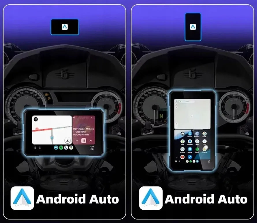 NAVTICA Saturn 5 colių išmanusis motociklo ekranas su belaidžiu „CarPlay“ ir „Android Auto“