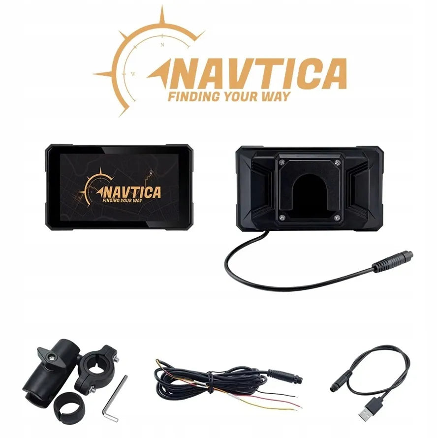 NAVTICA Saturn 5 colių išmanusis motociklo ekranas su belaidžiu „CarPlay“ ir „Android Auto“