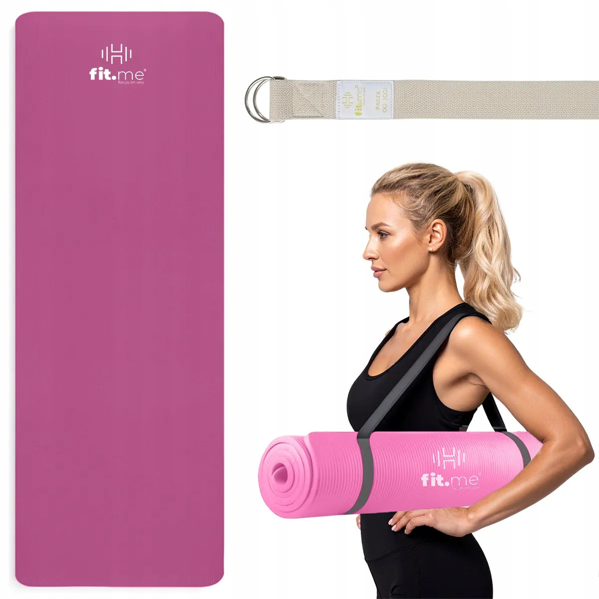 NBR mankštos kilimėlis jogai ir fitnesui, minkštas ir storas, 1,5 cm