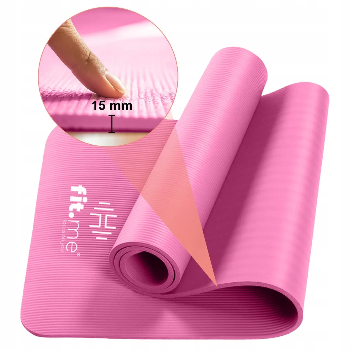 NBR mankštos kilimėlis jogai ir fitnesui, minkštas ir storas, 1,5 cm