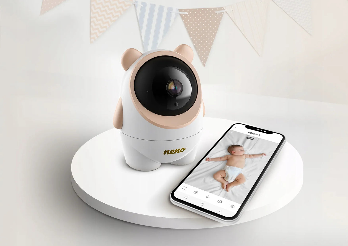 NENO AMI profesionali elektroninė auklė su „Wi-Fi“ IP kamera