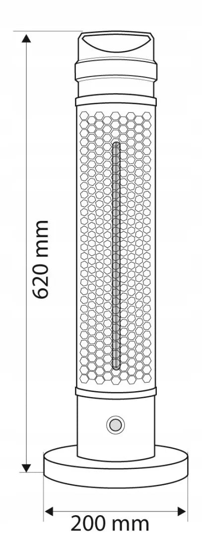 NEO infraraudonųjų spindulių šildytuvas, stovimas, IP44, 1000W, 90-035