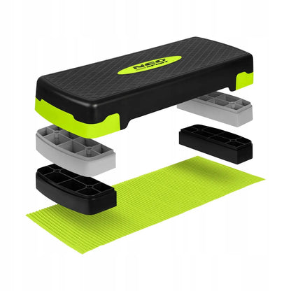 Neo-sport NS-400 treniruočių steperis, 3 lygių, žalias