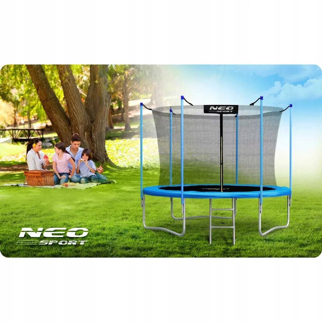 Neo-sport sodo batutas 8ft/252cm su vidiniu tinklu ir kopėčiomis