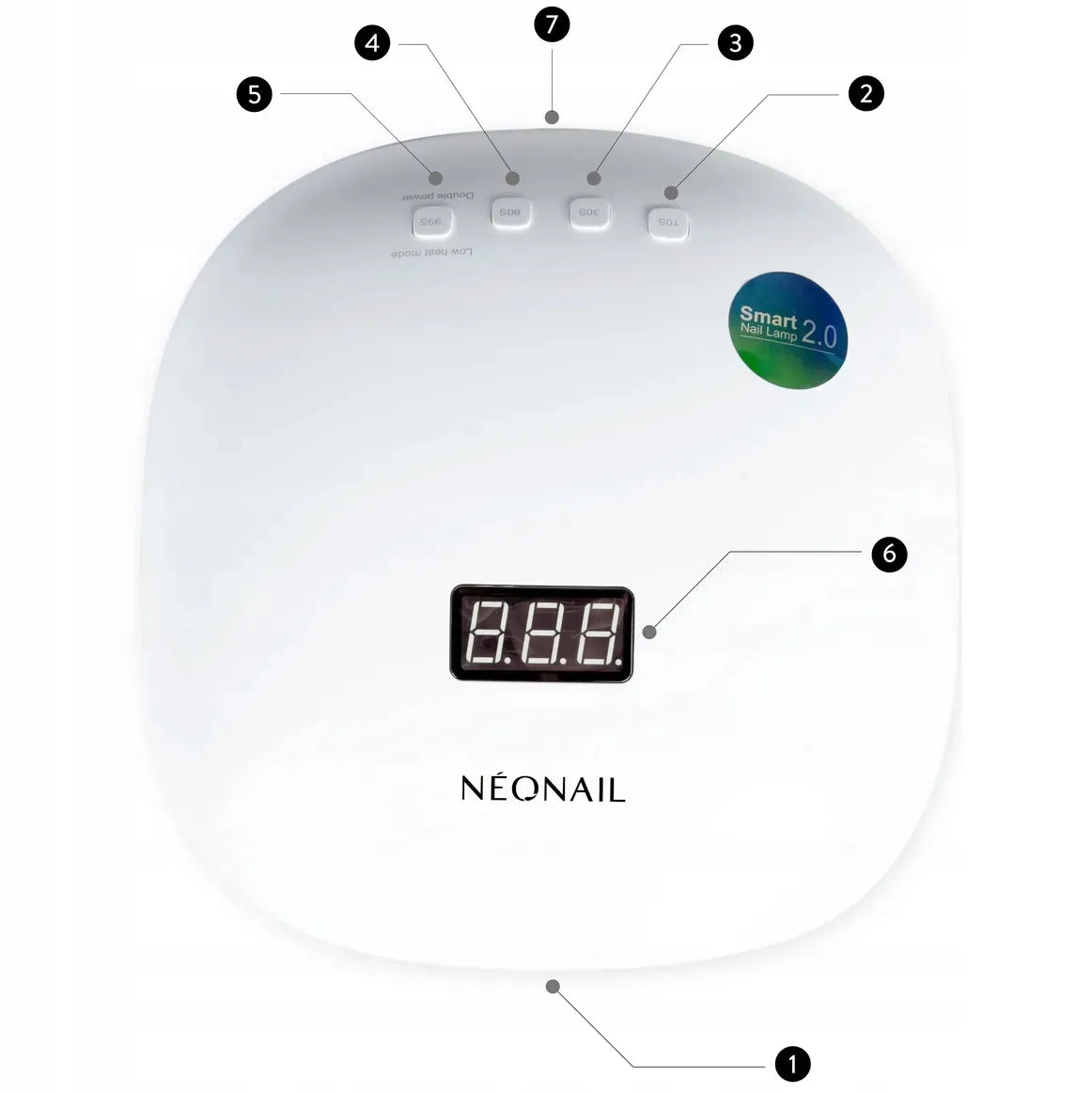 NEONAIL LED UV nagų lempa 36W/48 su LCD ekranu