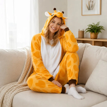 „nerd hunters“ žirafos kigurumi tipo pižama, XL, 175–185 cm