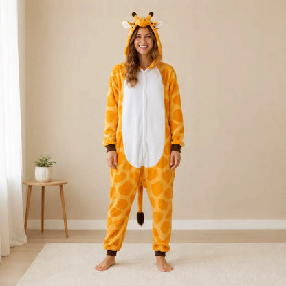 „nerd hunters“ žirafos kigurumi tipo pižama, XL, 175–185 cm