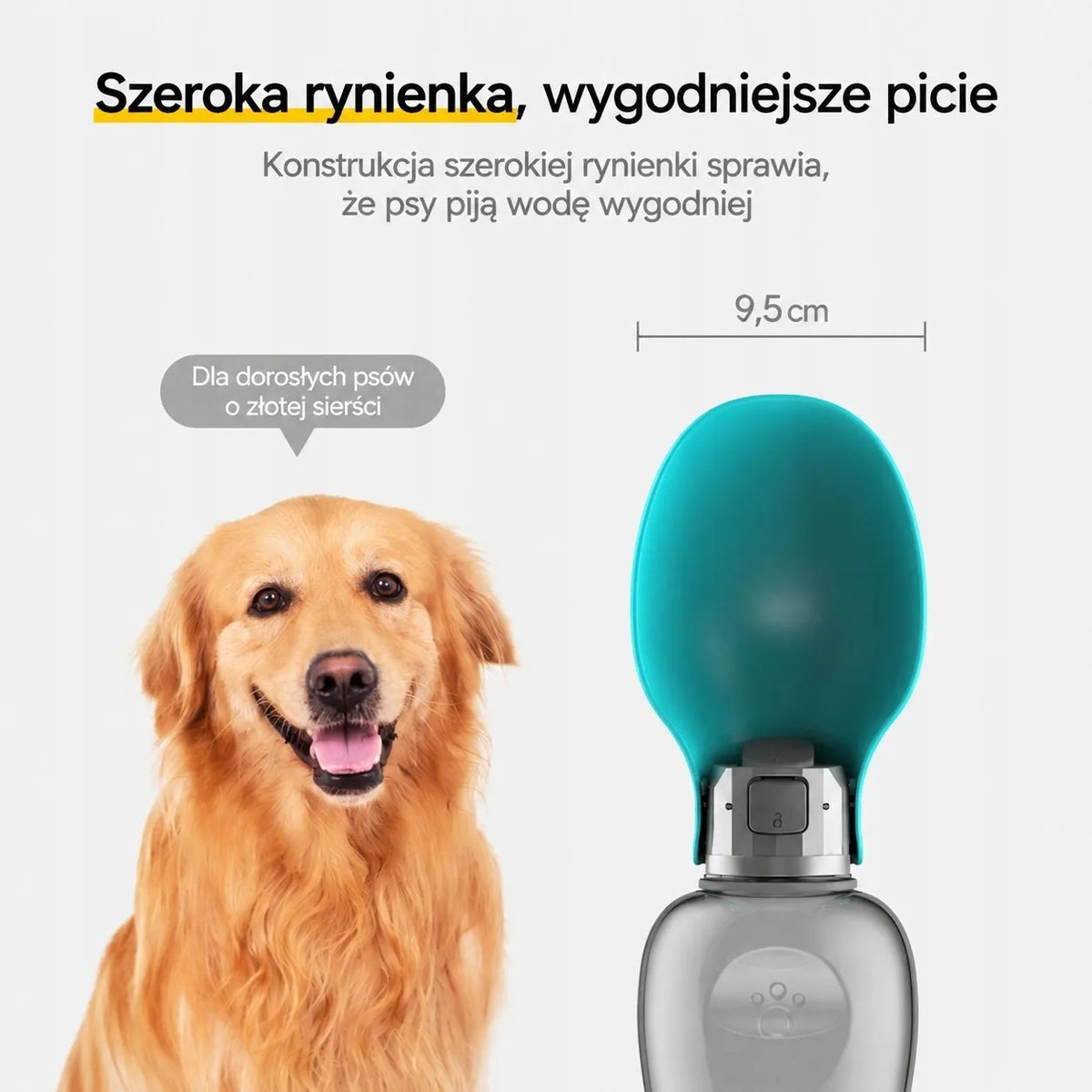 Nešiojama 800 ml vandens gertuvė šunims ir augintiniams su sulankstomu dubenėliu