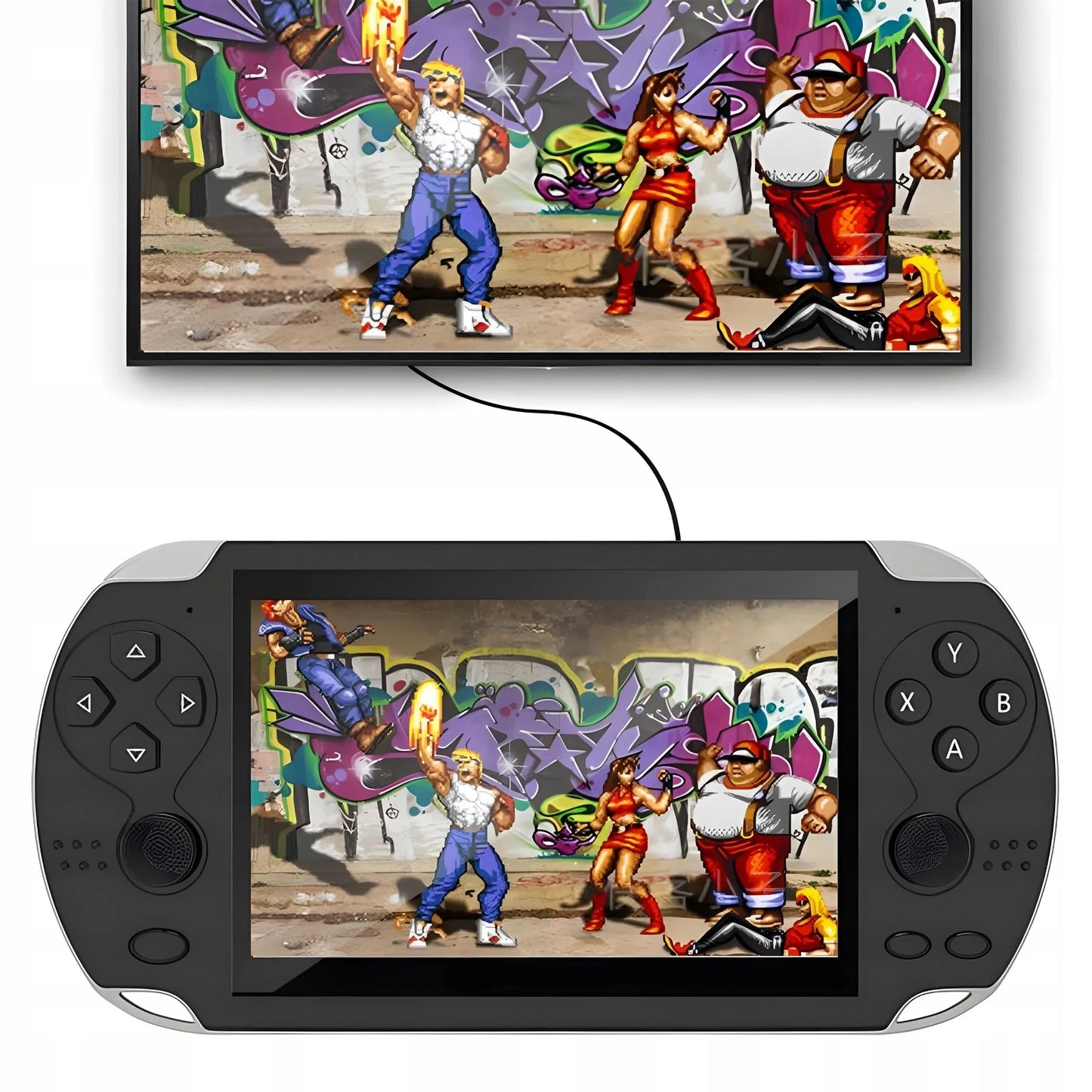 Nešiojama mini žaidimų konsolė X Retro 100+ žaidimų 8 GB su TV jungtimi 5,1" ekranu
