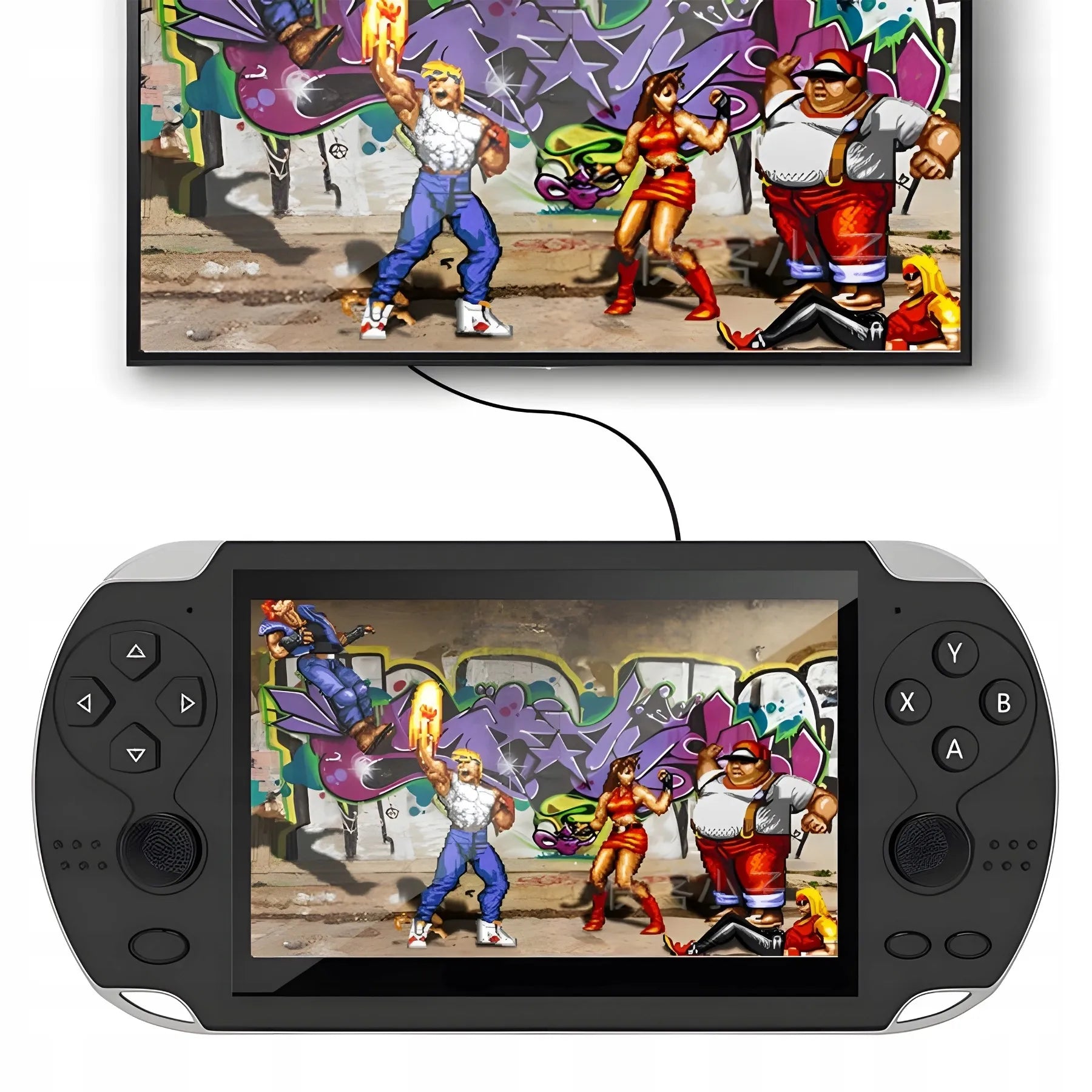 Nešiojama mini žaidimų konsolė X Retro 100+ žaidimų 8 GB su TV jungtimi 5,1" ekranu