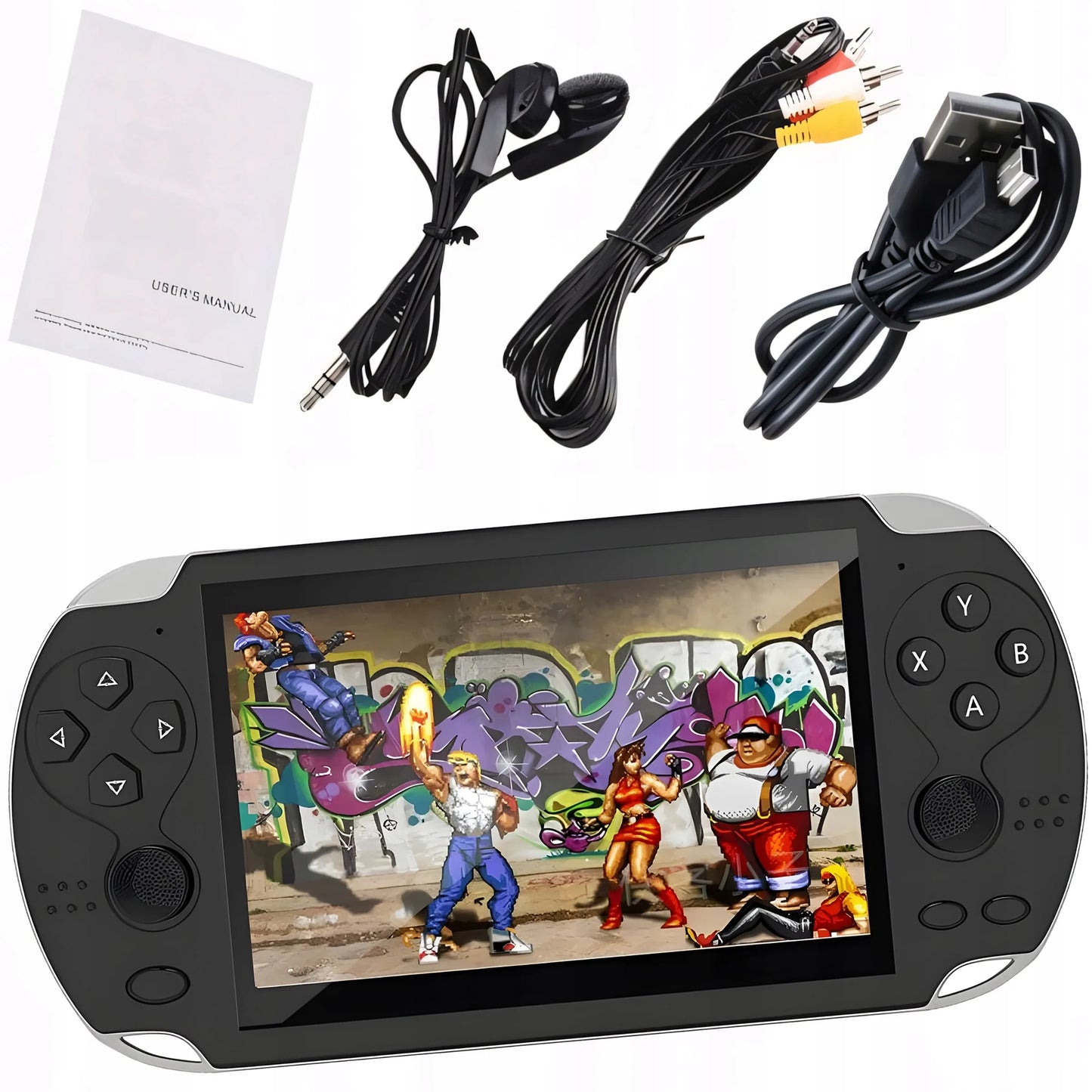 Nešiojama mini žaidimų konsolė X Retro 100+ žaidimų 8 GB su TV jungtimi 5,1" ekranu