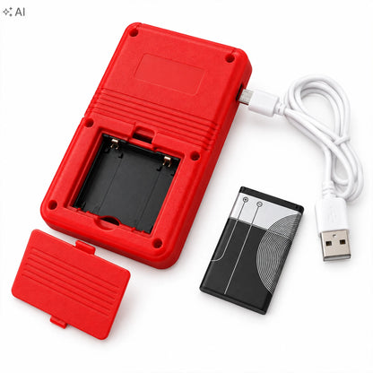 Nešiojama retro mini žaidimų konsolė, 400 žaidimų, LCD ekranas, valdiklis, prijungimas prie televizoriaus, 2 žaidėjams