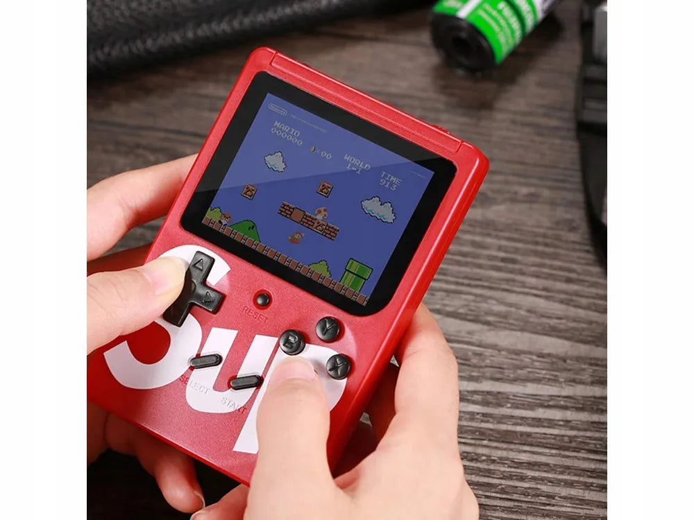Nešiojama retro mini žaidimų konsolė, 400 žaidimų, LCD ekranas, valdiklis, prijungimas prie televizoriaus, 2 žaidėjams