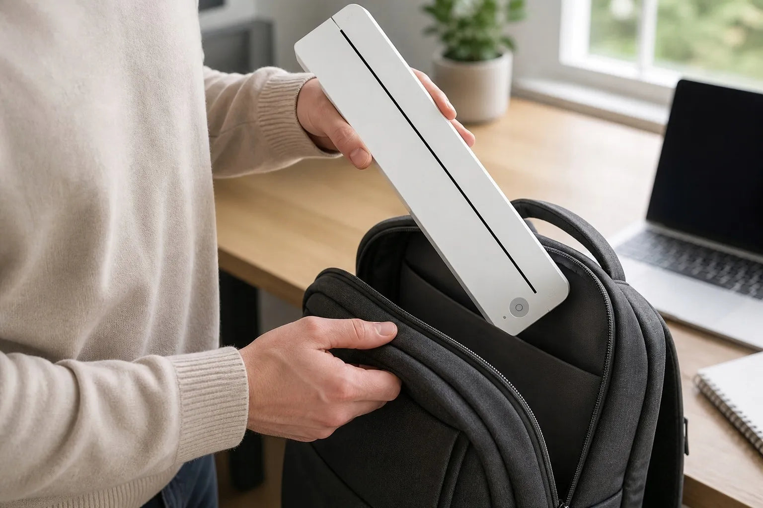 Nešiojamas A4 terminis spausdintuvas A10 Bluetooth USB be rašalo