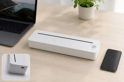 Nešiojamas A4 terminis spausdintuvas A10 Bluetooth USB be rašalo