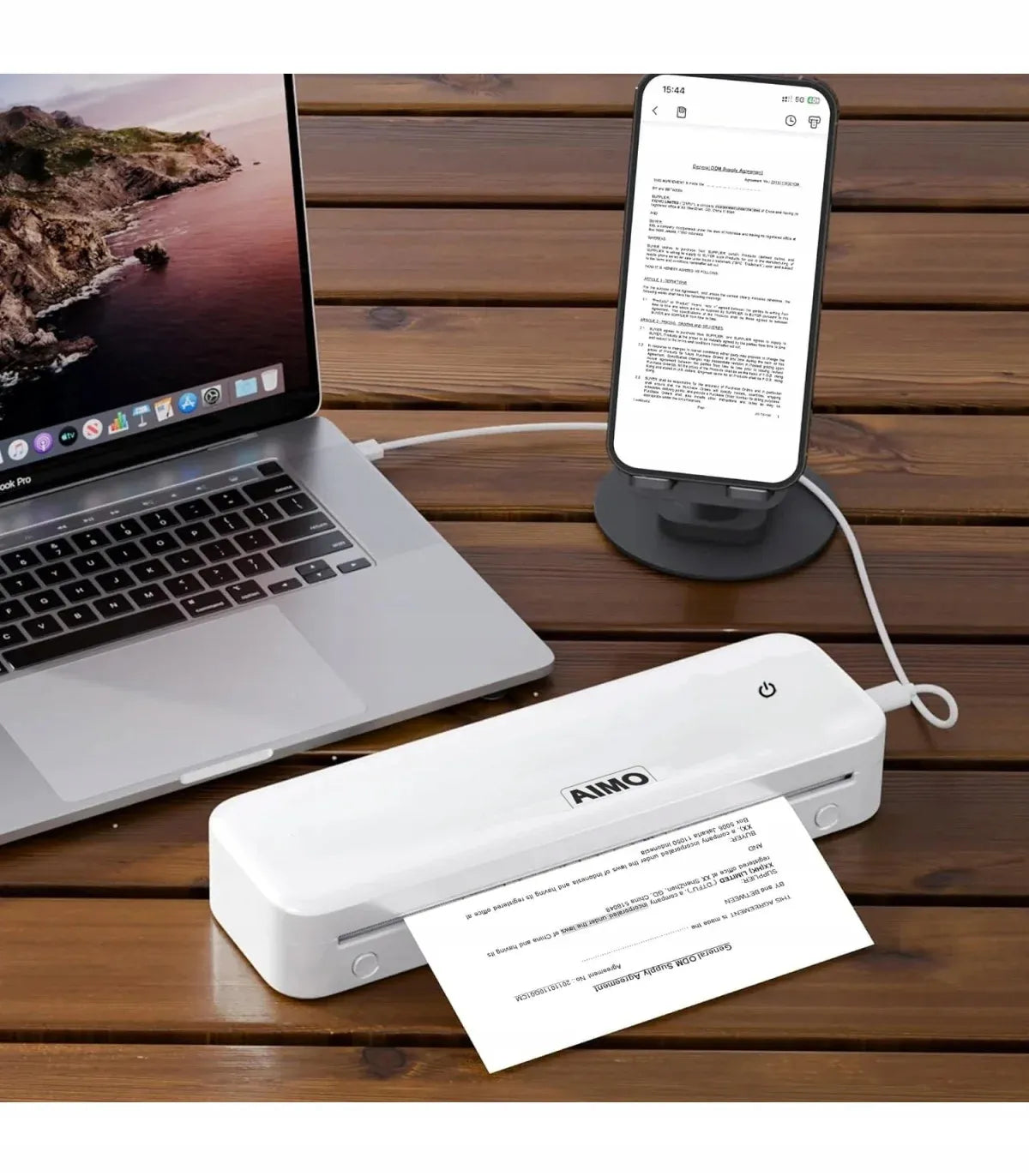 Nešiojamas A4 terminis spausdintuvas Phomemo M831, „Bluetooth“, be rašalo, USB