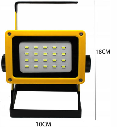 Nešiojamas akumuliatorinis LED darbo ir statybinis prožektorius RETOO 30W