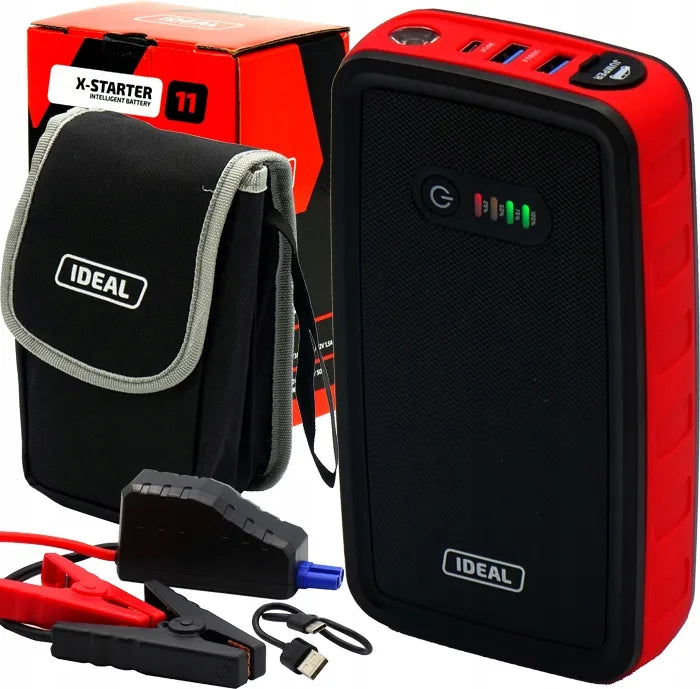 Nešiojamas automobilio užvedimo įrenginys ir įkroviklis IDEAL X-STARTER 11 LiPo
