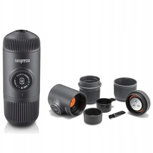 Nešiojamas kelioninis kavos aparatas Wacaco Nanopresso – pilkas