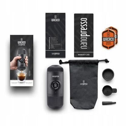 Nešiojamas kelioninis kavos aparatas Wacaco Nanopresso – pilkas