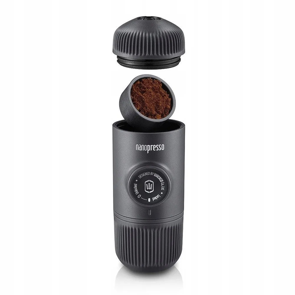 Nešiojamas kelioninis kavos aparatas Wacaco Nanopresso – pilkas