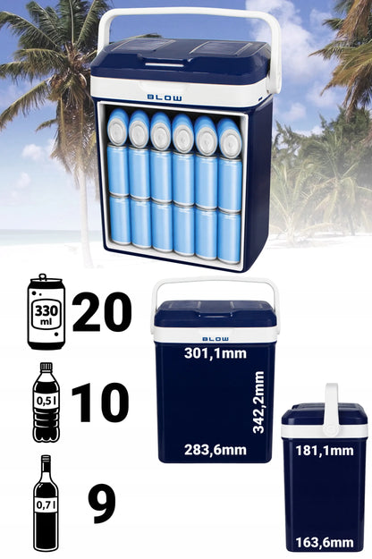 Nešiojamas kelioninis šaldytuvas automobiliui 12V 230V  20L