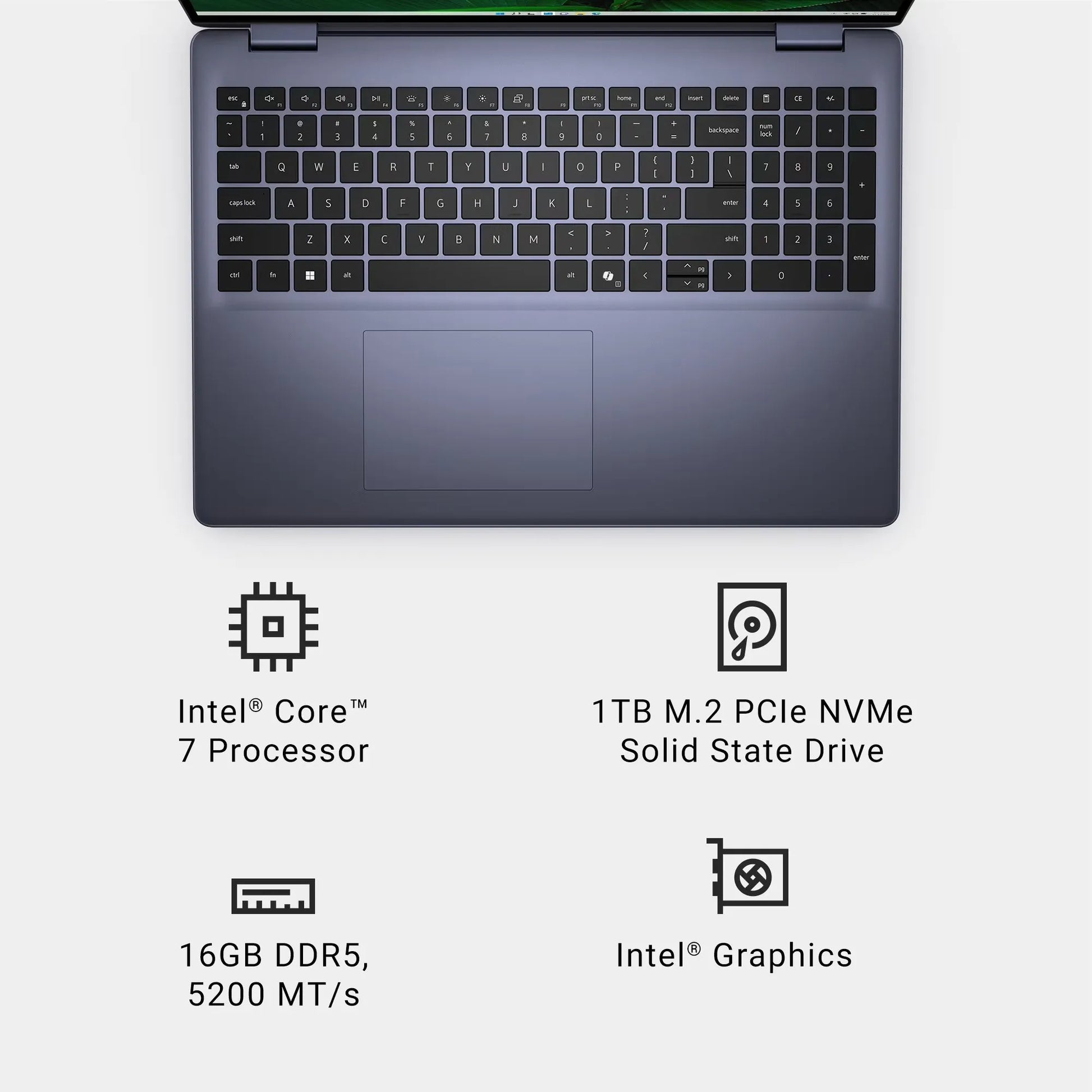 Nešiojamas kompiuteris Dell Inspiron 16 5640 Core 7 150U 16GB 1TB SSD FHD+ Win11 aliumininis korpusas