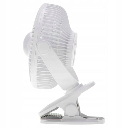 Nešiojamas mini stalinis ventiliatorius Adler su LED lempute ir spaustuku