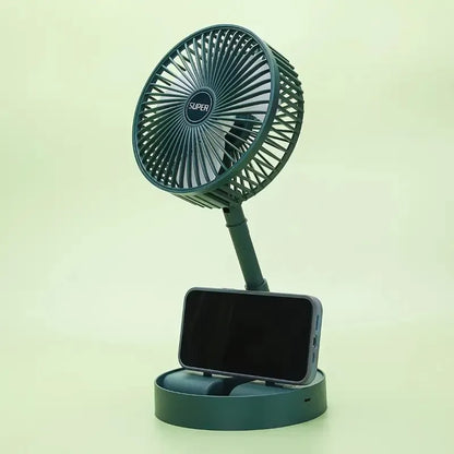 Nešiojamas mini stalinis ventiliatorius USB, sulankstomas, 16,8x8,7x16,8 cm
