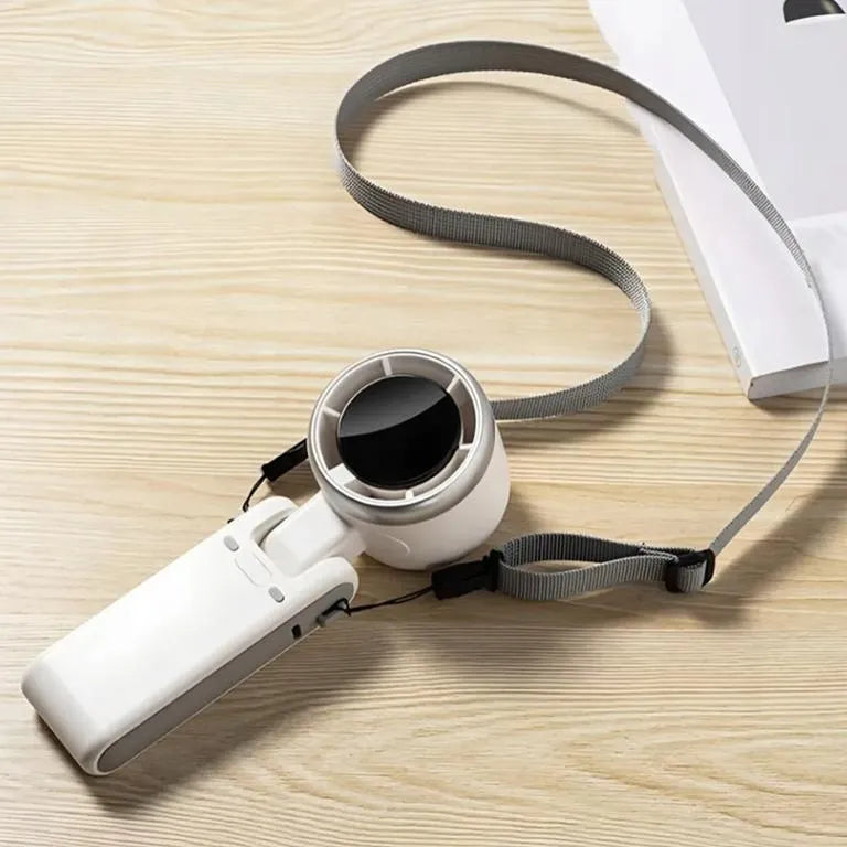 Nešiojamas mini ventiliatorius USB, tylus, WINDSY baltas