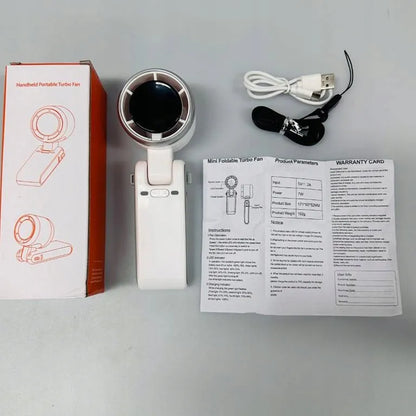 Nešiojamas mini ventiliatorius USB, tylus, WINDSY baltas