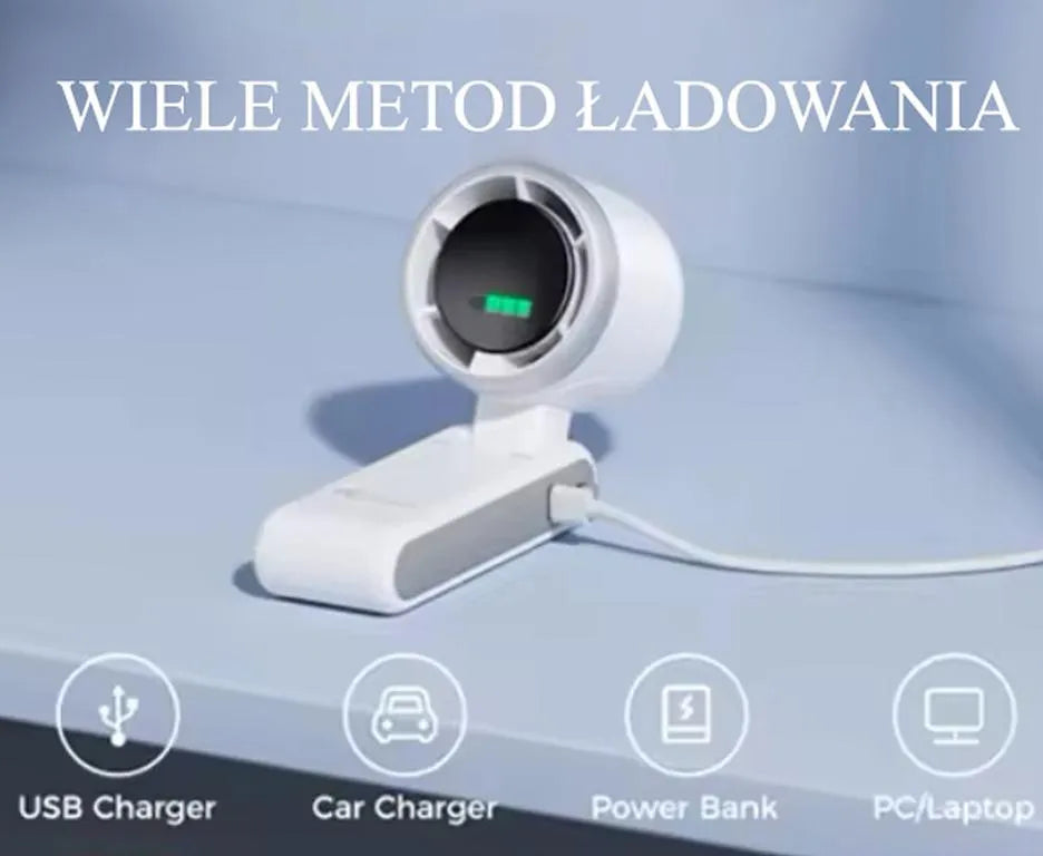 Nešiojamas mini ventiliatorius USB, tylus, WINDSY baltas