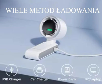 Nešiojamas mini ventiliatorius USB, tylus, WINDSY baltas