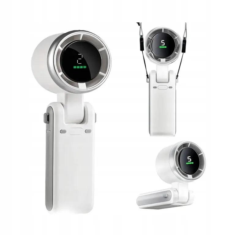 Nešiojamas mini ventiliatorius USB, tylus, WINDSY baltas