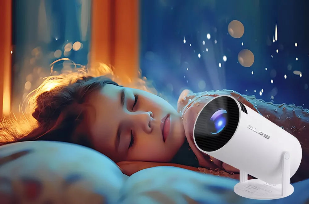 Nešiojamas pasukamas projektorius, Full HD, Android Smart TV, Wi-Fi