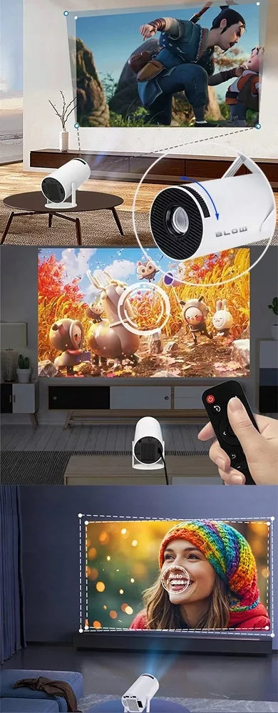 Nešiojamas pasukamas projektorius, Full HD, Android Smart TV, Wi-Fi