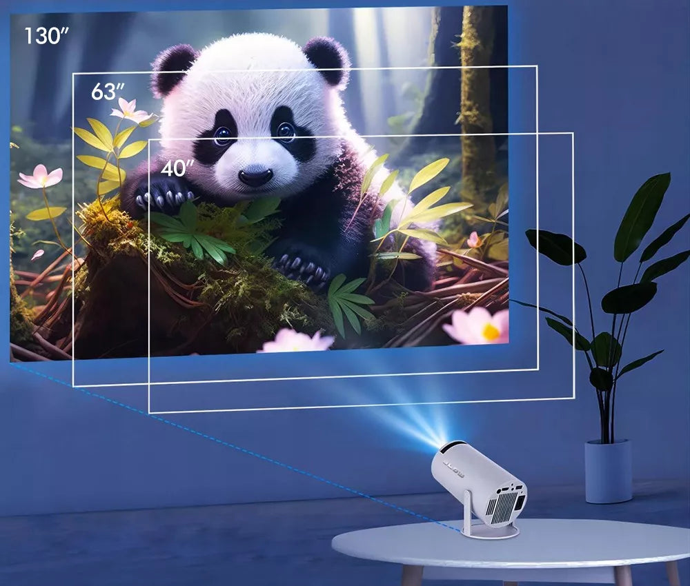Nešiojamas pasukamas projektorius, Full HD, Android Smart TV, Wi-Fi