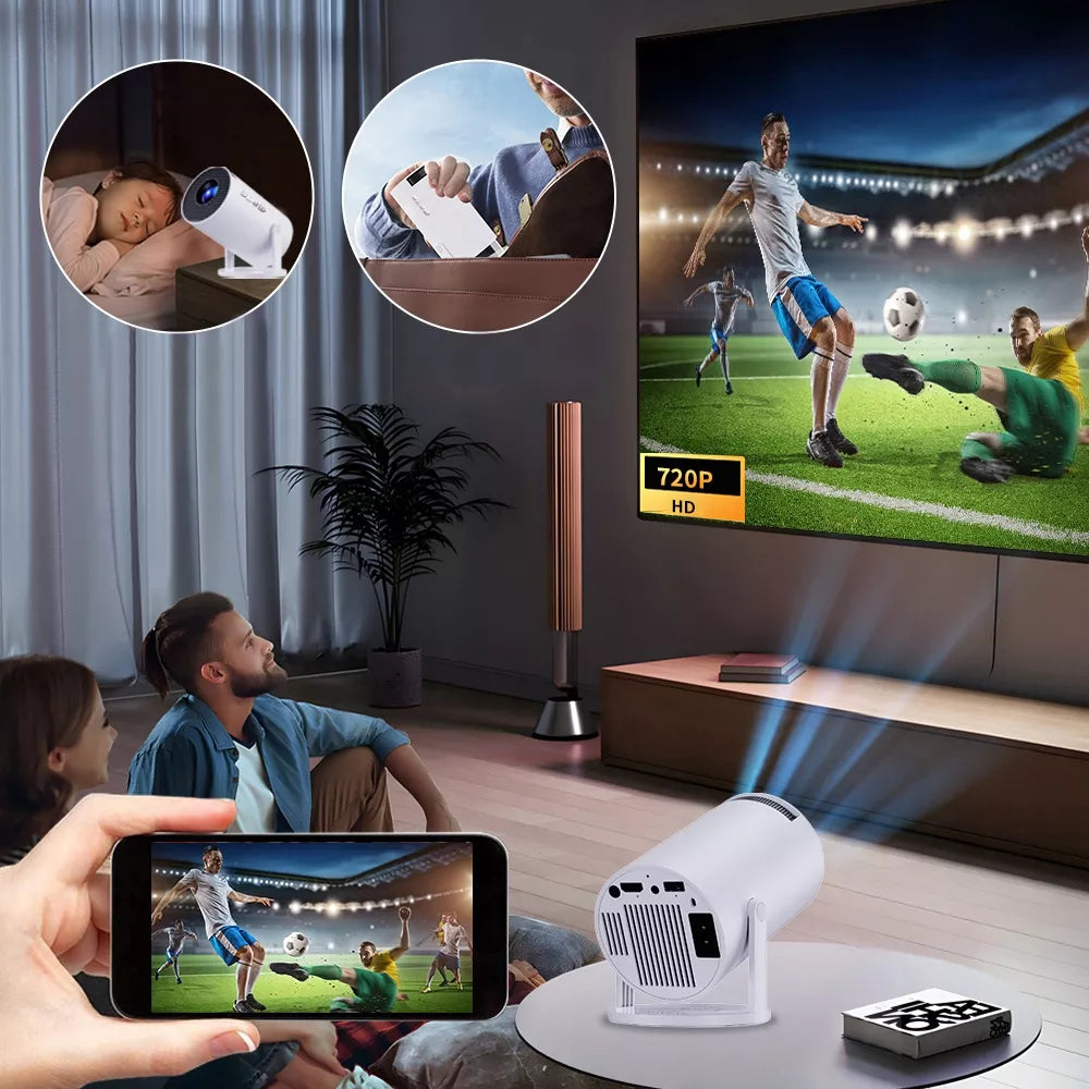 Nešiojamas pasukamas projektorius, Full HD, Android Smart TV, Wi-Fi
