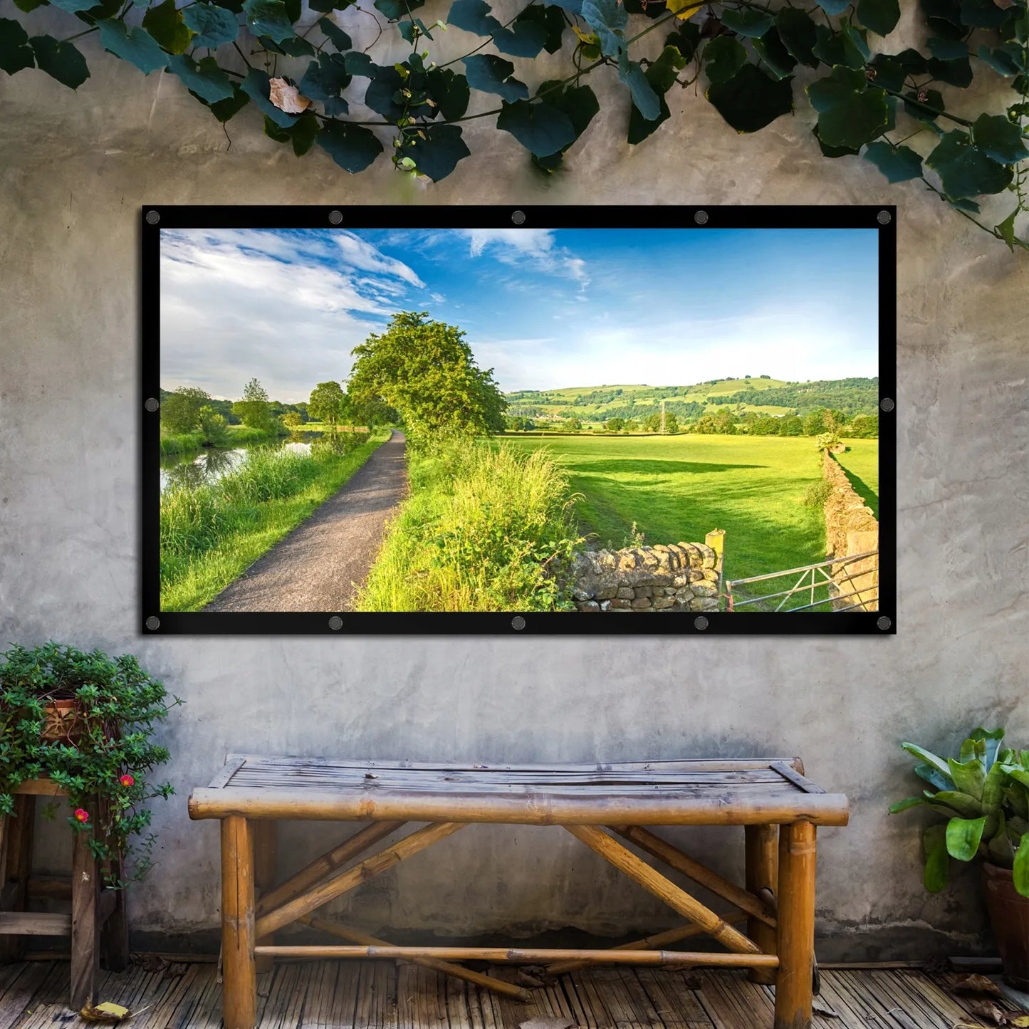 Nešiojamas projektoriaus ekranas 120'' 270x154cm 4K HD 16:9 Maclean MC-982